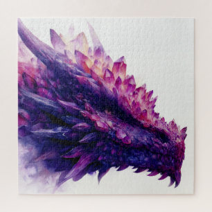 Fantasie Mystieke Amethist Crystal Dragon Beast Legpuzzel