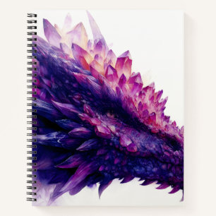 Fantasie Mystieke Amethist Crystal Dragon Beast Notitieboek