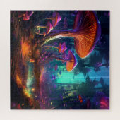 Fantasie paddenstoelbos legpuzzel (Horizontaal)