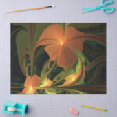 Fantasie Plant Abstract Groen Roest Bruin Fractal Tissuepapier (Craft)