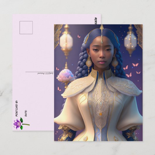 Fantasie Prinses, Postcrossing Briefkaart (Voorkant / Achterkant)