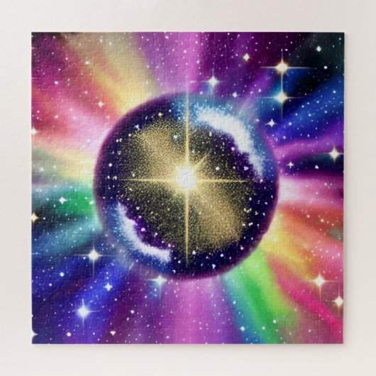 Fantasie Regenboog Sphere Starburst Glinsterende G Legpuzzel (Horizontaal)