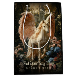 Fantasie Roze Fairy Forest Eenhoorn Woodland Magic Medium Cadeauzakje