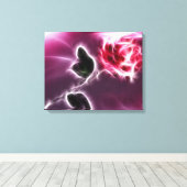 Fantasie Roze Roos Bloemen Gewikkeld Canvas Afdruk (Insitu (Houten vloer))