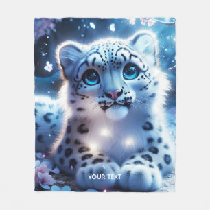 Fantasie Schattige Baby Snow Leopard Fleece Deken