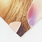 Fantasie Schattige Fox Laying Sakura Fleece Deken (Hoek)