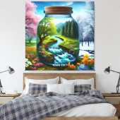 Fantasie Schattige Jar Winter Spring Canvas Afdruk (Insitu (Slaapkamer))