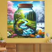 Fantasie Schattige Jar Winter Spring Canvas Afdruk (Insitu (Woonkamer))