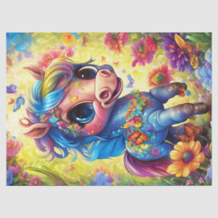 Fantasie Schattige Paardendier Tissuepapier