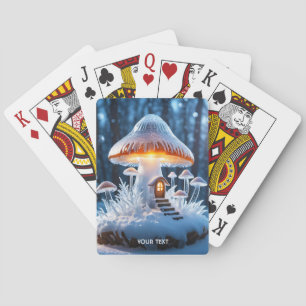 Fantasie Schattige Paddenstoel House Ice Pokerkaarten