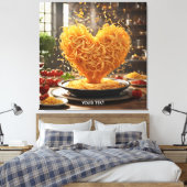 Fantasie Schattige Spaghetti Heart Bord Canvas Afdruk (Insitu (Slaapkamer))