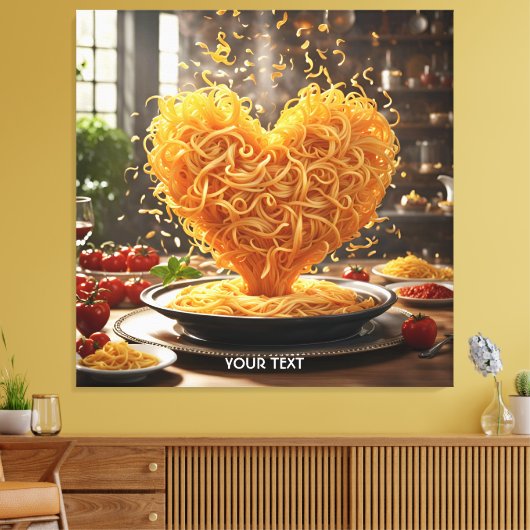 Fantasie Schattige Spaghetti Heart Bord Canvas Afdruk (Insitu (Woonkamer))