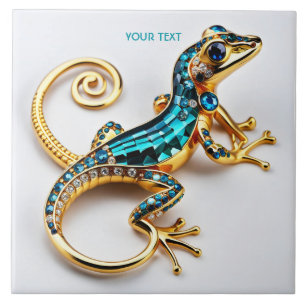 Fantasie Schattige Vivid Art Deco Gecko Tegeltje