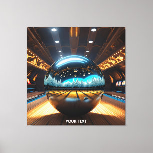 Fantasie Schattige Vivid Bowling Glazen Bal Canvas Afdruk