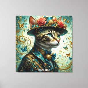 Fantasie Schattige Vivid Cat Pet Canvas Afdruk