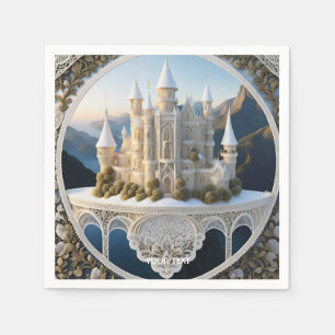 Fantasie Schattige Vivid Filigree White Castle Servet