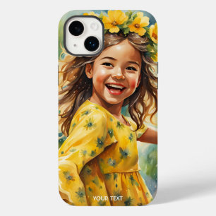 Fantasie Schattige Vivid Meisje Bloemen Regen Case-Mate iPhone 14 Plus Hoesje