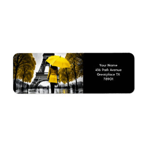 Fantasie Schattige Vivid Yellow Coat Paris Etiket