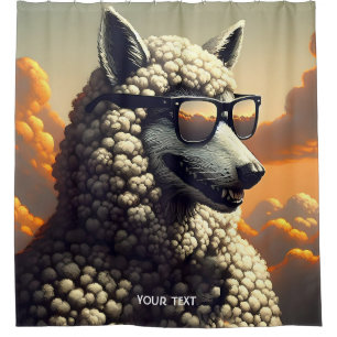 Fantasie Schattige Wolf gekleed schaap Douchegordijn
