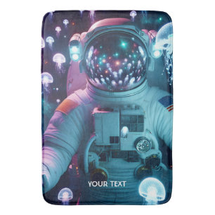 Fantasie Schattigee astronaut kwallen ruimte Badmat