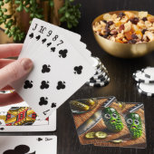 Fantasie Schattigee augurken Board Jar Pokerkaarten (Insitu)