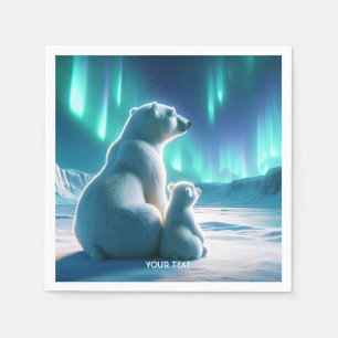 Fantasie Schattigee Beren Aurora Borealis Servet
