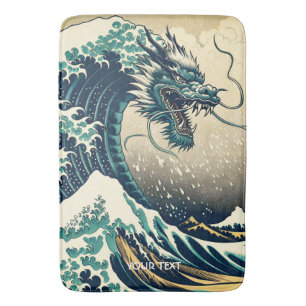 Fantasie Schattigee Mythische Japanse Draak Badmat