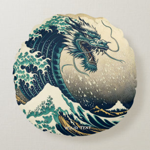 Fantasie Schattigee Mythische Japanse Draak Rond Kussen