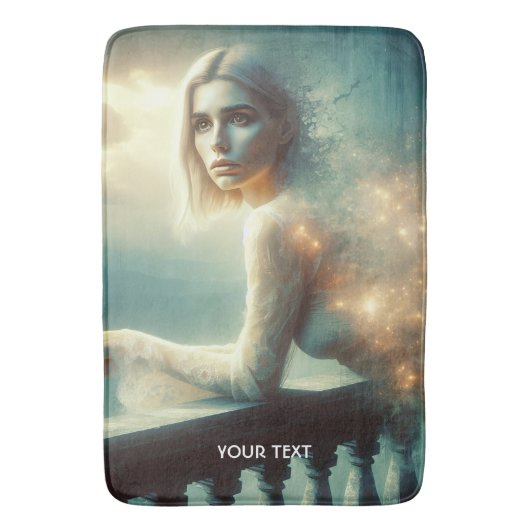 Fantasie Schattigee nacht meisje verdriet Badmat (Voorkant Verticaal)