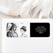 Fantasie Schattigee Samurai Geisha Pencil Etiket (Insitu)