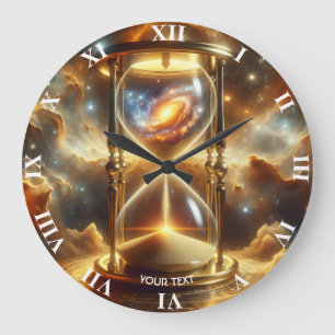 Fantasie Schattigee Space Glass Clock Grote Klok