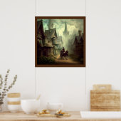 Fantasie Victoriaans Engeland 1 Poster (Keuken)