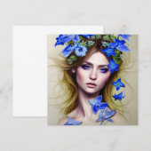 Fantasie Vrouwen Fairy Portret Notitiekaartje (Voorkant / Achterkant)