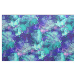 fantasie waterkleuren, in koele blauwe tinten : stof