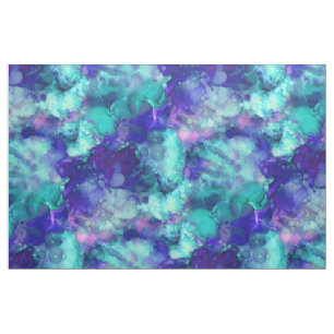 fantasie waterkleuren, in koele blauwe tinten : stof