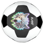 Fantasie Witte Wolf Hoofd Voetbal (Gedraaid)
