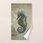 fantasie zeepaardje bad handdoek (Handdoek)