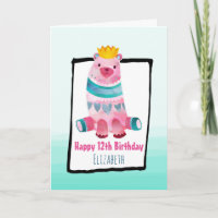 Fantasiebeer met kroon Gelukkige verjaardag