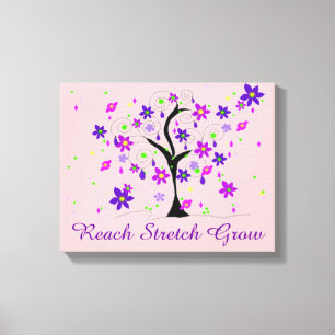 Fantasieboom met spreuk canvas afdruk