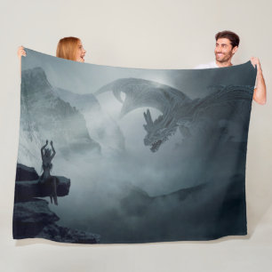 FANTASIEDRAAK FLEECE DEKEN