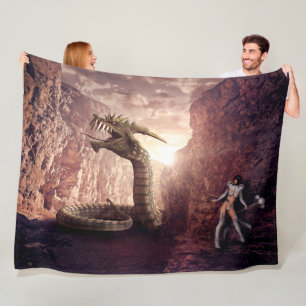 FANTASIEDRAAK FLEECE DEKEN