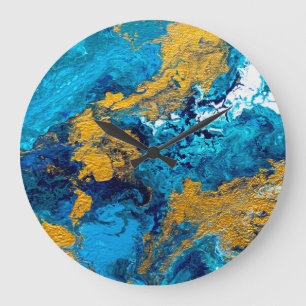 Fantasiekleuren: artistieke Abstracte achtergrond. Grote Klok