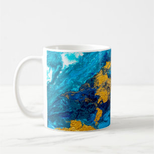 Fantasiekleuren: artistieke Abstracte achtergrond. Koffiemok