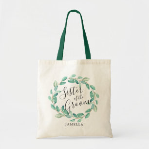 Fantasienaam Greenery Zuster van de Groom Tote Bag