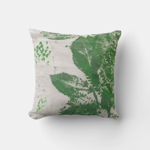 Fantasienaam van fern Leaf Gray Printmaking Botani Kussen