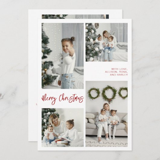 Fantasienaam voor kerst feestdagenkaart (Voorkant / Achterkant)