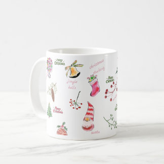Fantasiereuze Waterverf Kerstvakantiepatroon Koffiemok