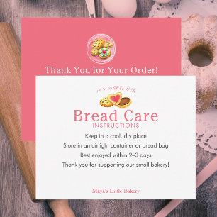 Fantasierijke koekjes Roze Brood Verzorgingsinstru Bedankkaart