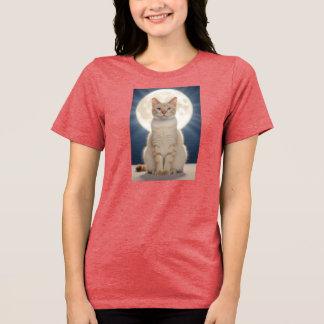 Fantasiest afbeelding van een enorme maan met een Tri-Blend shirt