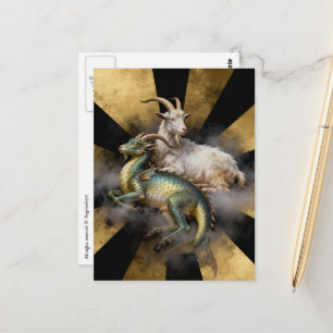 Fantasiest Geit en Draak Briefkaart